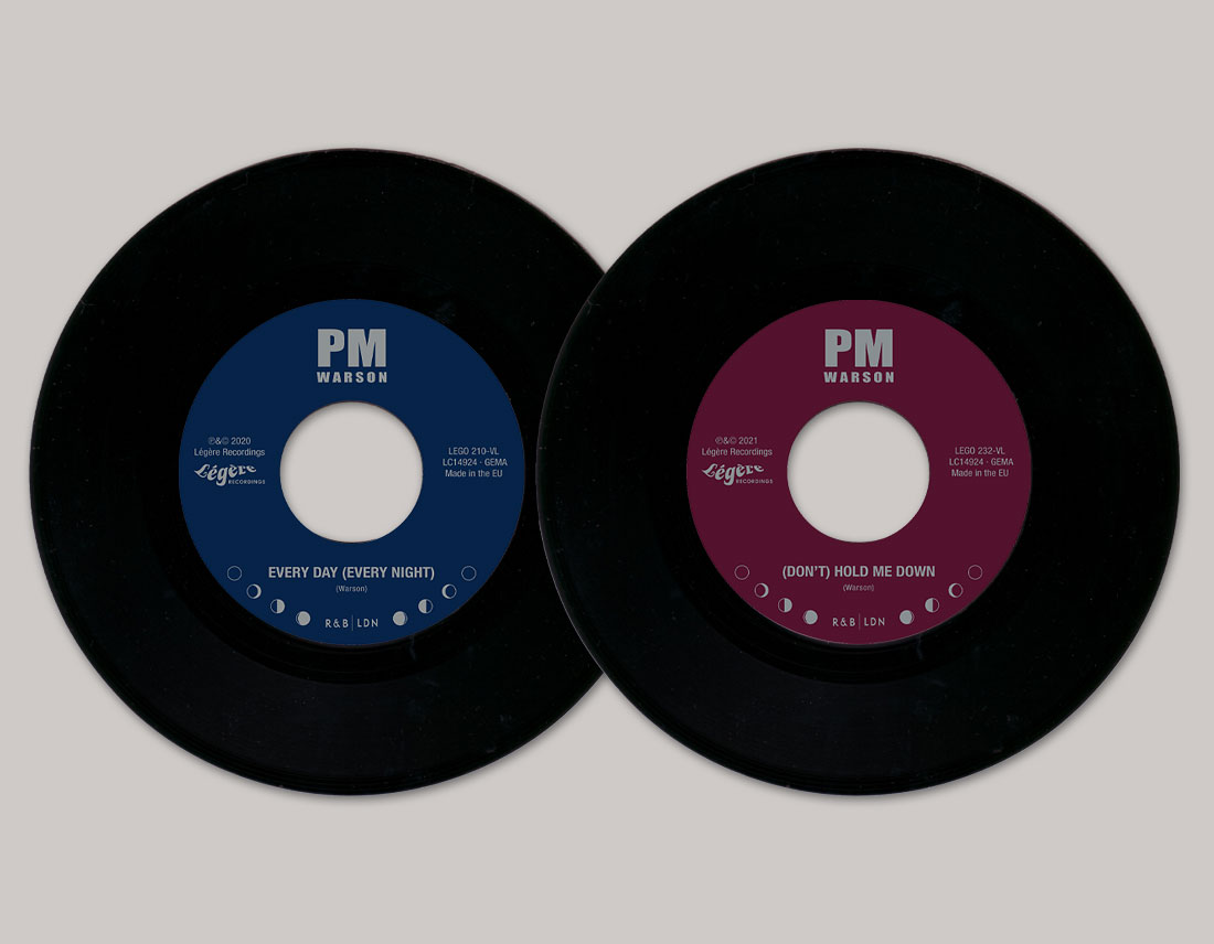 PM Warson - 2 Vinylsingles: “Every Day (Every Night)“ und “(Don’t) Hold Me Down“